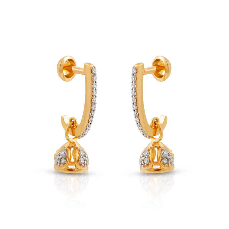 Real Diamonds Daily Wear Modern 18KT Diamond Earring, 1.70 Grms at Rs  19800/pair in Mumbai